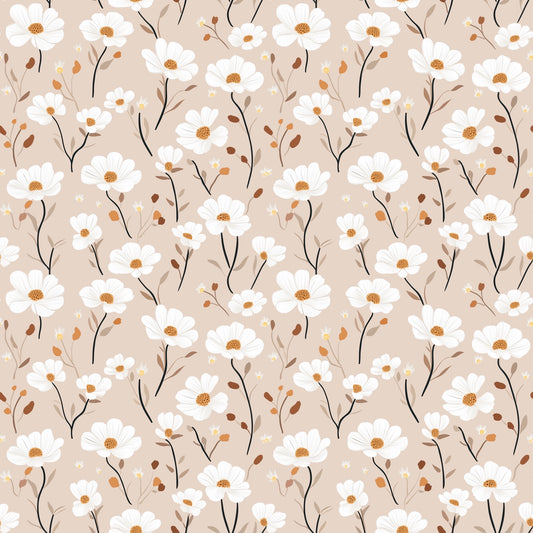 Wild Daisies Digital Seamless Pattern