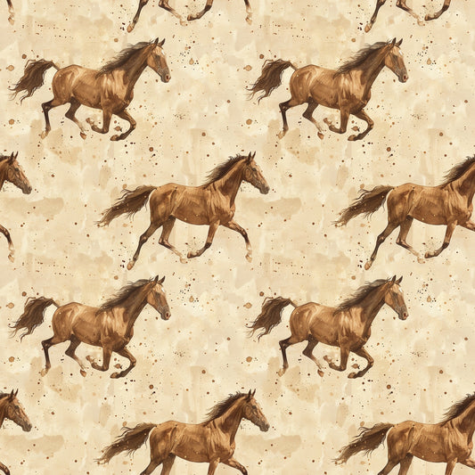 Wild Horses Digital Seamless Pattern