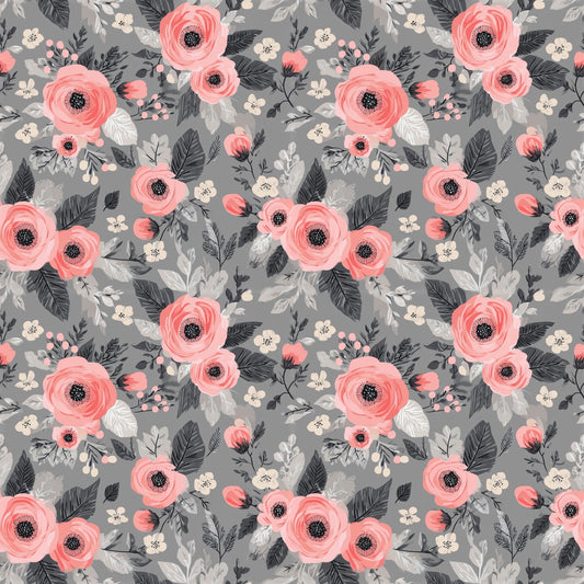 Wild Rose Blooms Digital Seamless Pattern