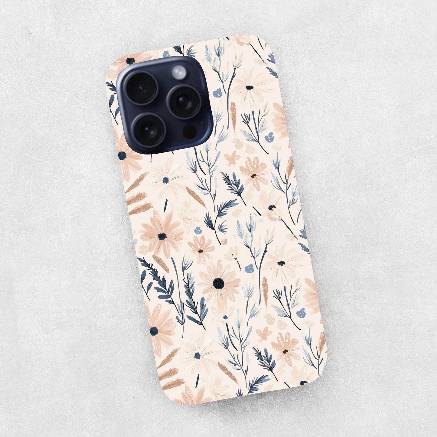 Wildflower Daisies Digital Seamless Pattern