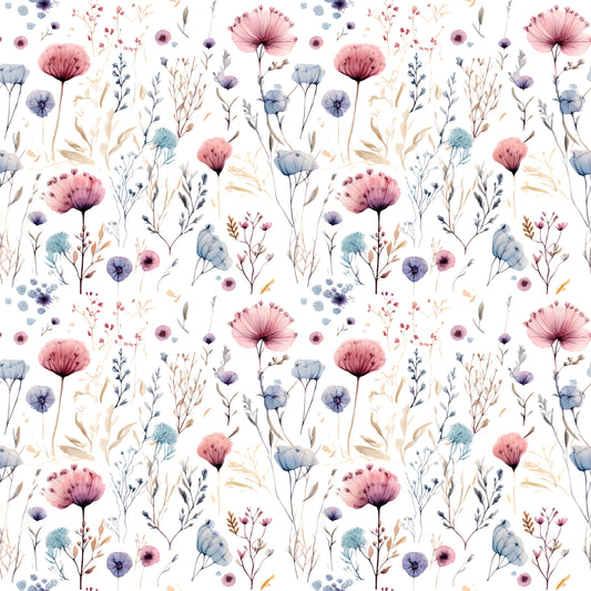 Wildflowers Digital Seamless Pattern