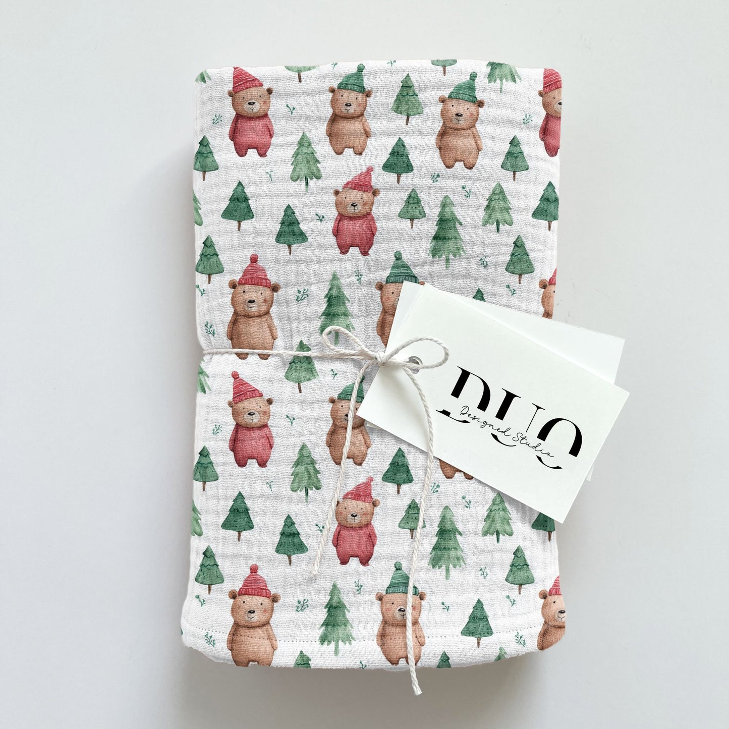 Winter Bears Digital Seamless Pattern