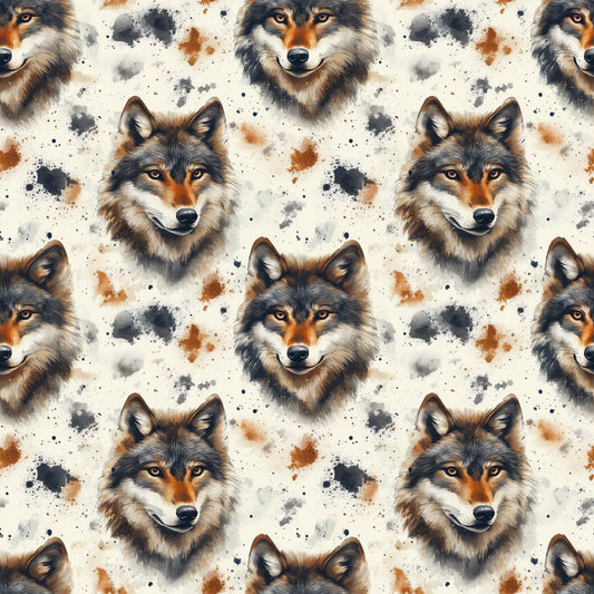 Wolves Digital Seamless Pattern