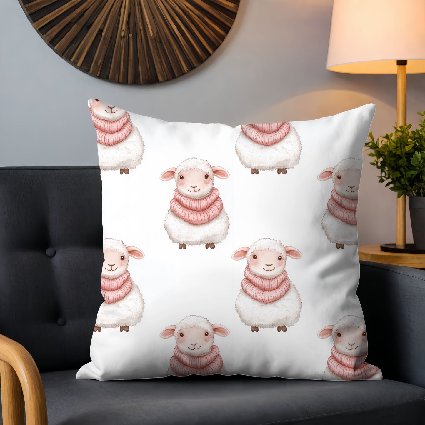 Woolly Sheep Digital Seamless Pattern