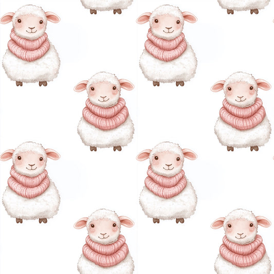 Woolly Sheep Digital Seamless Pattern