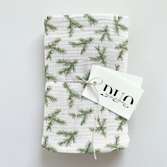 Christmas Tree Branches Digital Seamless Pattern