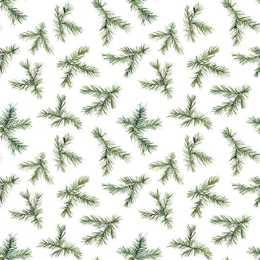 Christmas Tree Branches Digital Seamless Pattern