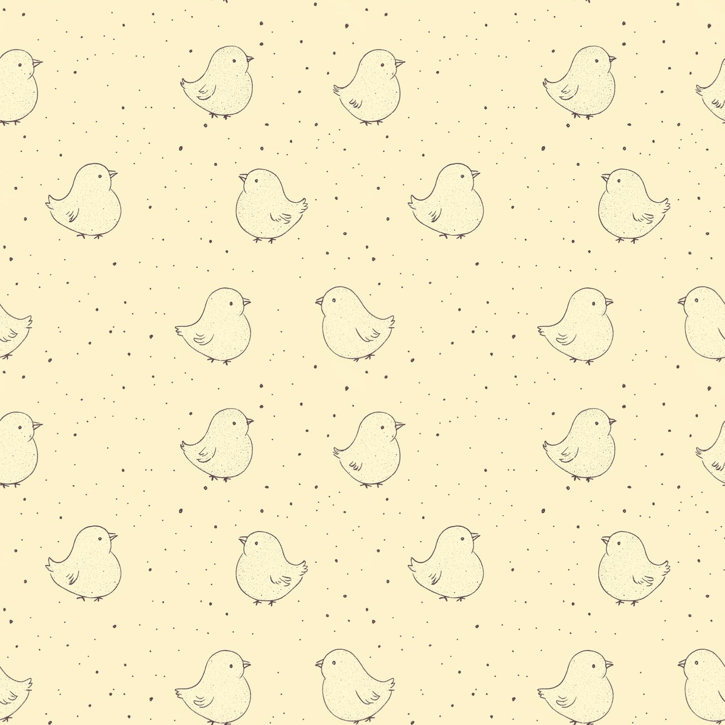 Yellow Chicks Digital Seamless Pattern