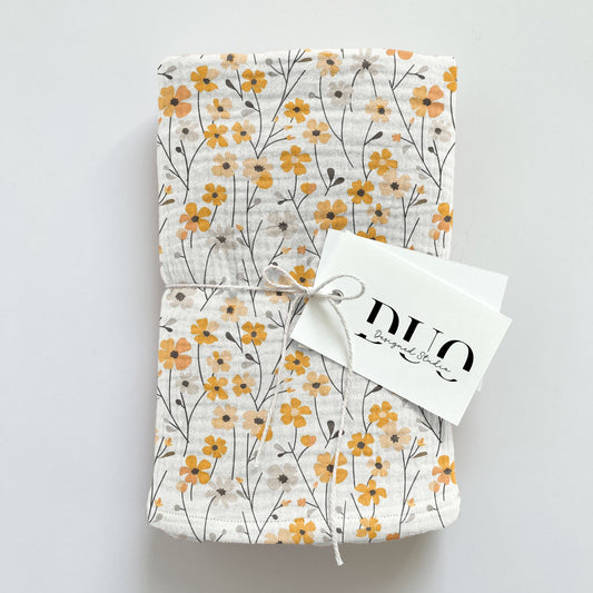 Yellow Meadow Floral Digital Seamless Pattern