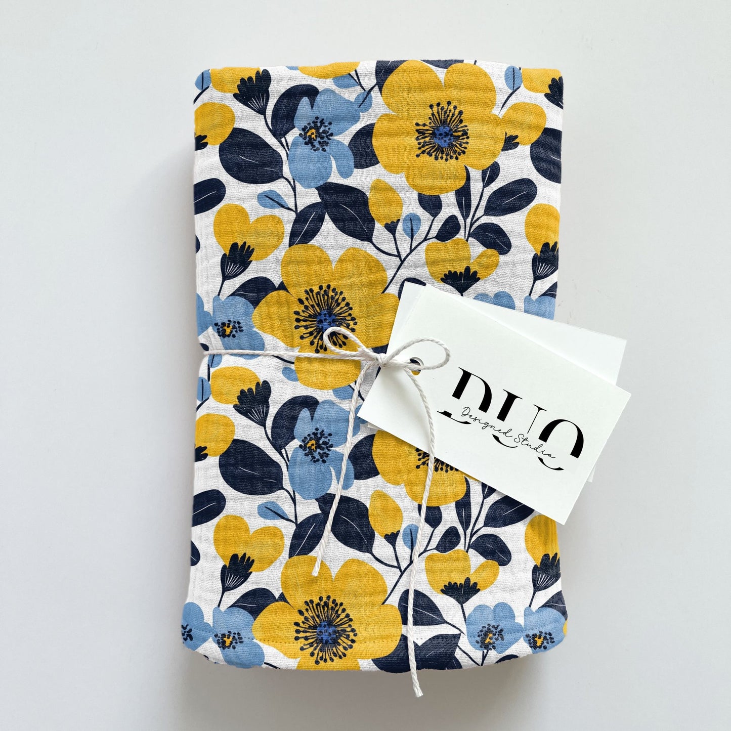Yellow & Blue Floral Digital Seamless Pattern